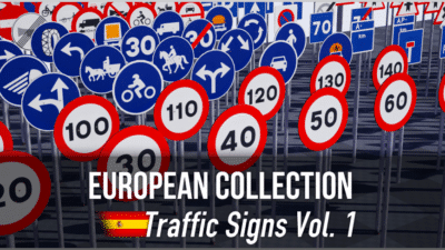 European Collection: Spanish Traffic Signs Vol. 1 Unreal Asset Pack