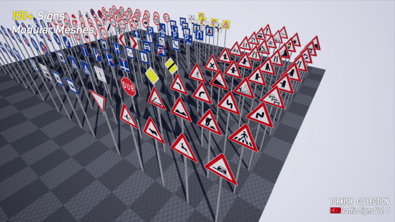 Turkish Collection: Traffic Signs Vol. 1 - Unreal Asset Pack