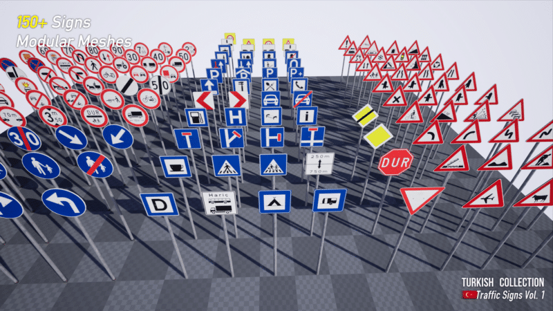 Turkish Collection: Traffic Signs Vol. 1 - Unreal Asset Pack