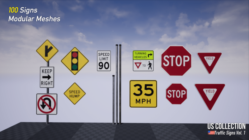 US Collection: Traffic Signs Vol. 1