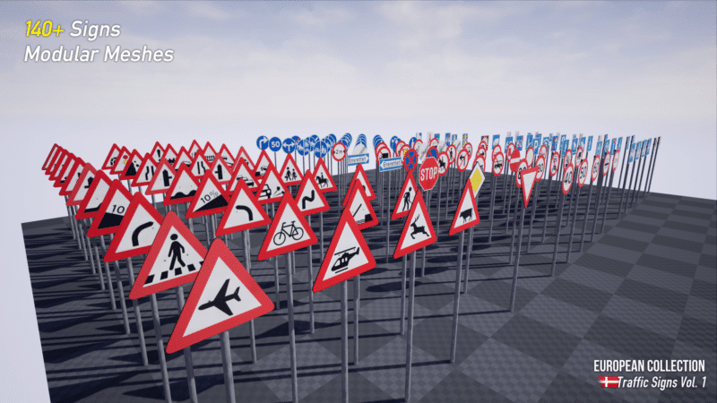 European Collection: Danish Traffic Signs