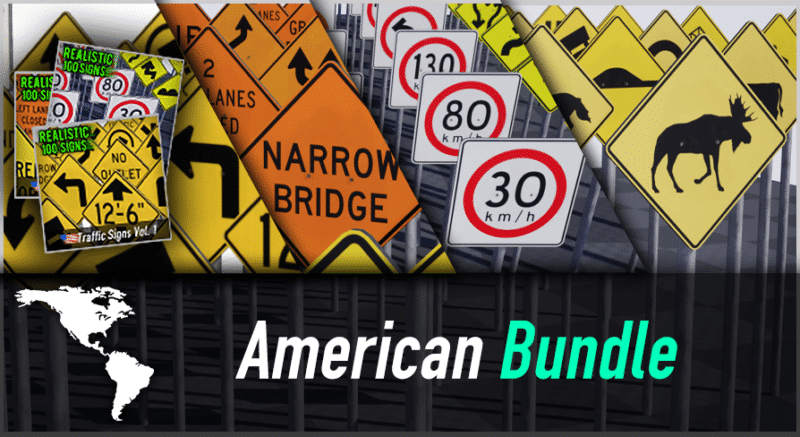 American Traffic Sign Collection: Complete Bundle (US, Mex, Can, Bra)