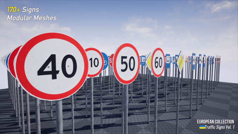 European Collection: Ukrainian Traffic Signs