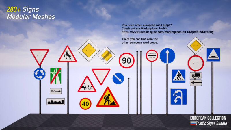 European Collection: Russian Traffic Signs Bundle